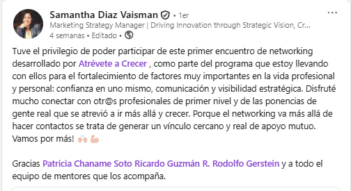 Testimonio de Samantha Díaz Vaisman