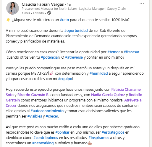 Testimonio de Claudia Fabián Vargas